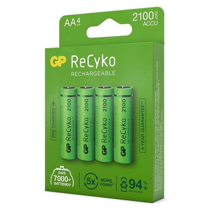 G.P ReCyko+ Wiederaufladbare Batterie AA R06 2100mAh Blister