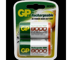 G.P. ReCyko+ Wiederaufladbare Nimh Batterie D-Cell R20 9000Mah 1.2V Bls2