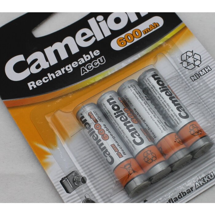 Batterie Rechargeable Camelion NiMH 1.2V 600mAh AAA (Blister 4 pièces) pour Téléphones DECT
