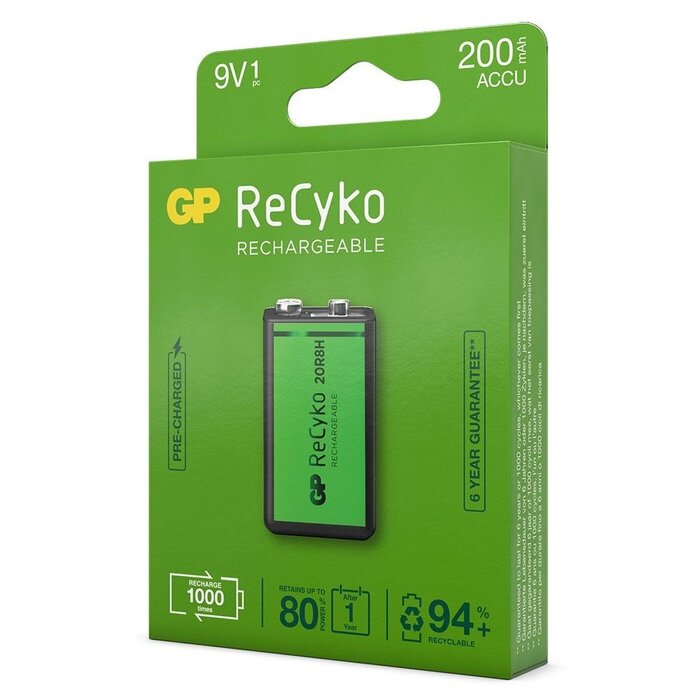 G.P ReCyko+ Oplaadbare Batterij Nimh 9V 200mAh 8.4V
