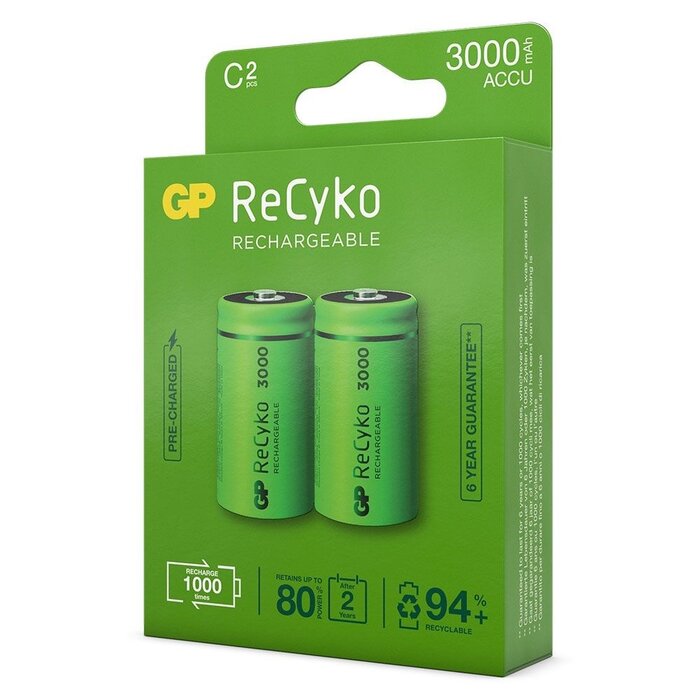 G.P ReCyko+ Batterie Rechargeable NiMH C-Cell R14 3500mAh