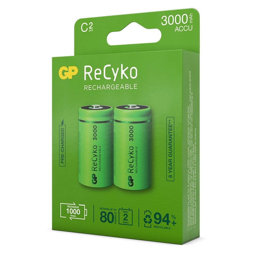 G.P ReCyko+ Batterie Rechargeable NiMH C-Cell R14 3500mAh