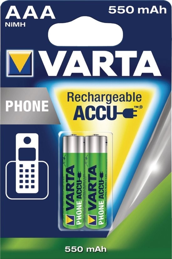Varta Aufladbare Batterie R2Use Phone NiMH AAA R03 550mAh