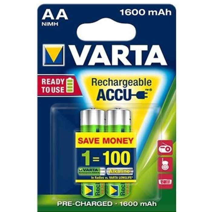 Batterie rechargeable Varta R2Use Phone Nimh AA R06 1700Mah Penlite Bls2