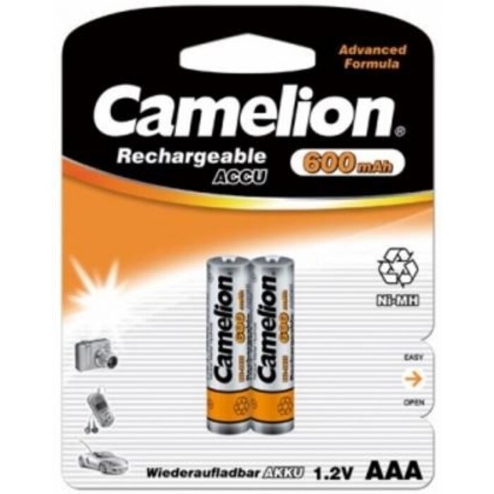 Batterie Rechargeable Camelion NiMH 1.2V 600mAh AAA Blister 2
