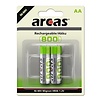 Arcas Wiederaufladbare NiMH AA R06 800mAh 1.2V Penlite BLS2