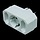 Adapter 2-V Euro + 1-V RA to 1 x RA White Horizontal