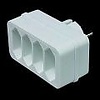 Adapter Plug 4-Way Euro to 1 x RA White