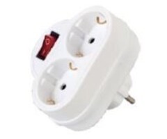 Verteilerstecker 2-V Ra auf 1 x RA mit Schalter