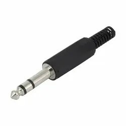 Audio Jack Plug 63mm Stereo PVC Solder