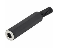 Audio Jack Contra Stekker 63mm Stereo PVC Soldeer