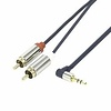 Audio Jack Haaks Tulp Slimline 1.0Mtr 3.5Mm 2x