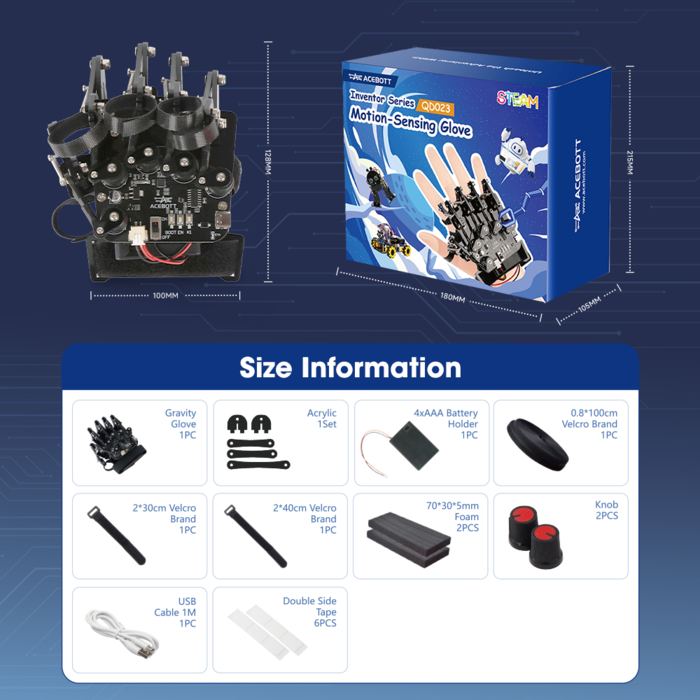 Acebott ACEBOTT Motion-Sensing Glove QD023 – Robotersteuerung mit Handgesten