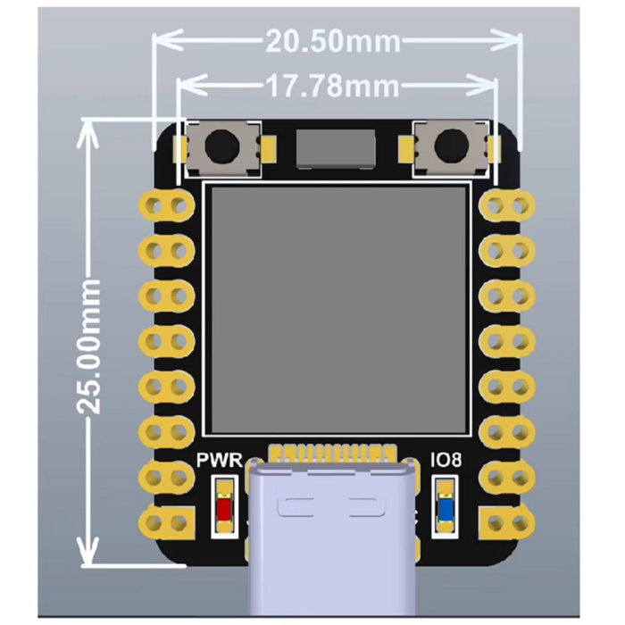 Otronic ESP32-C3 Entwicklungsboard mit 0,42 Zoll OLED-Display und WiFi/Bluetooth