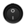 ON/OFF Rocker Switch round 15mm panel mount - black plastic
