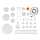 Assortment of tooth(wheel) robotics DIY (34 pieces)