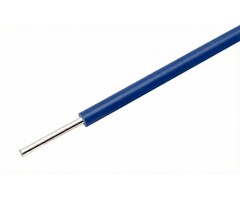 Blauwe draad met massieve kern 22AWG voor breadboards per meter