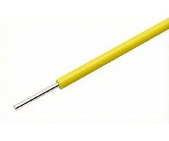 Yellow solid core 22AWG wire for breadboards per meter