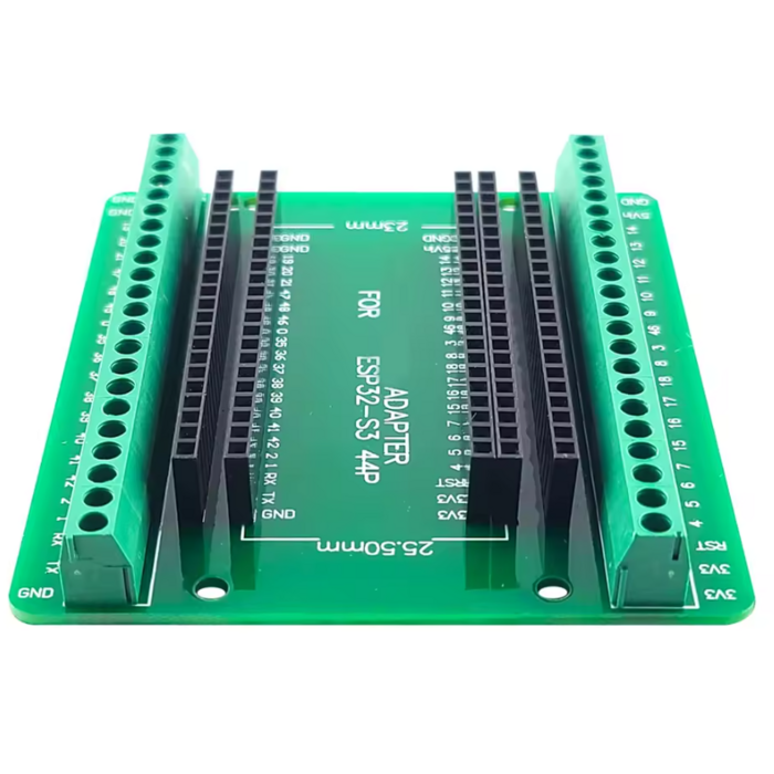Breakout board for ESP32-S3 N16R8 44-pin 23mm & 25.5mm boards