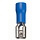 Insulated female cable lug 6.3 mm blue - Safe & reliable
