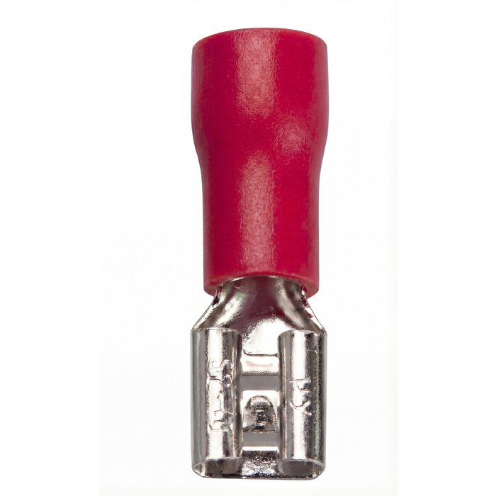 Otronic Geïsoleerde vrouwelijke kabelschoen 6,3 mm rood - Veilig & Duurzaam