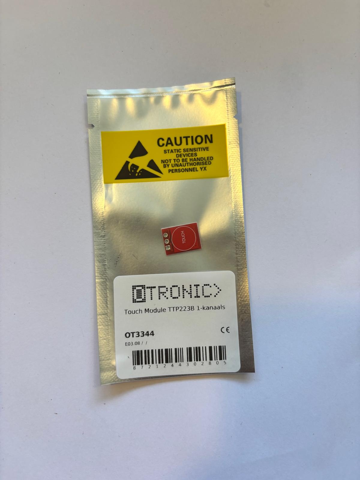 Otronic Touch Module TTP223B 1-kanaals – Compacte aanraakschakelaar