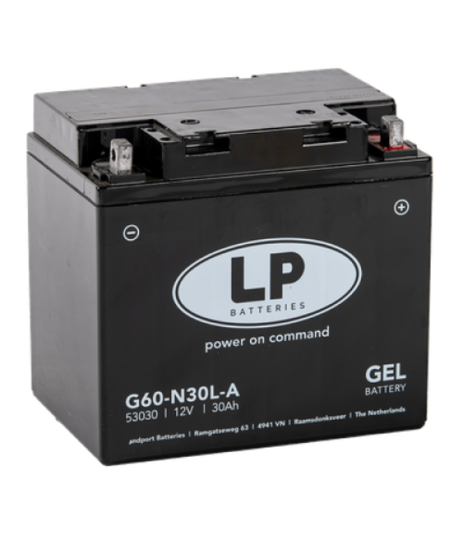 Landport (LP) L60-N30-3 motor GEL accu 12 volt 30,0 ah (53030 - G60-N30L-A)