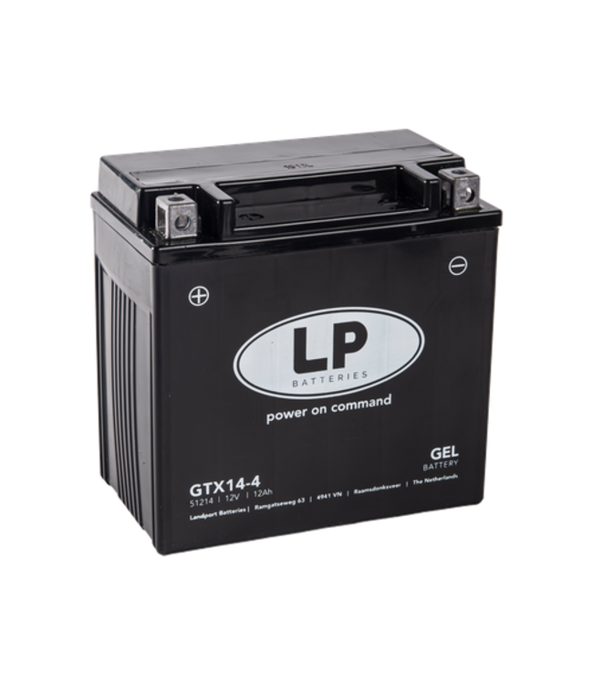 Landport (LP) LTX14-4 motor GEL accu 12 volt 14,0 ah (51214 - GTX14-4)