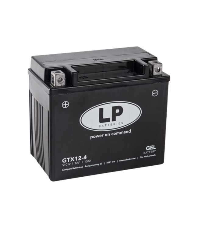 Landport (LP) LTX12-4 motor GEL accu 12 volt 12,0 ah (51012 - GTX12-4)