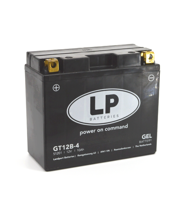 Landport (LP) LT12B-4 motor GEL accu 12 volt 10,0 ah (51201 - GT12B-4)