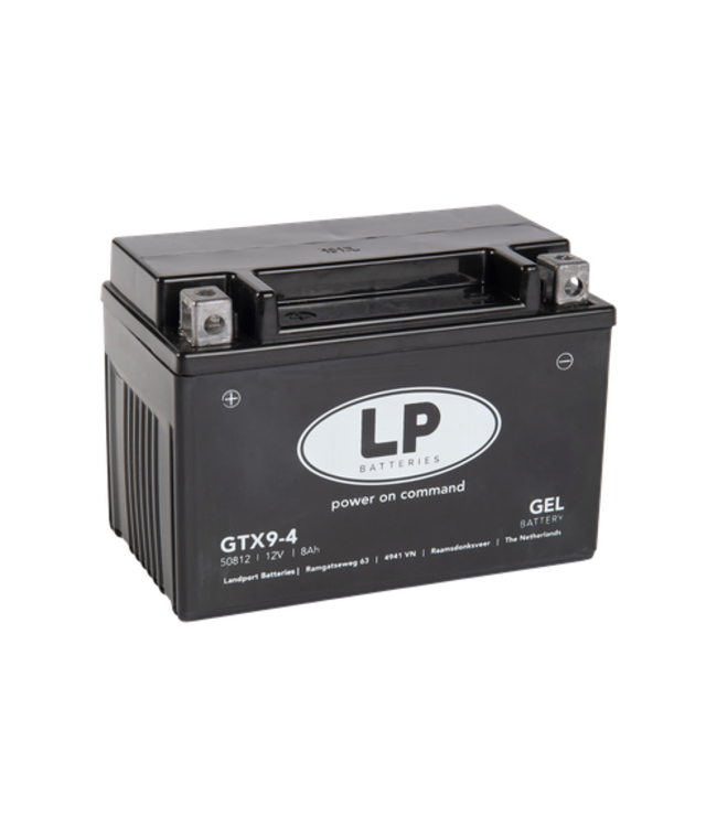 Landport (LP) LTX9-4 motor GEL accu 12 volt 9,0 ah (50812 - GTX9-4)