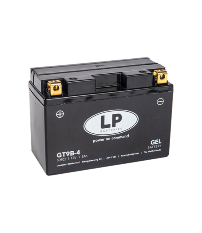 Landport (LP) LT9B-4 motor GEL accu 12 volt 8,0 ah (50902 - GT9B-4)