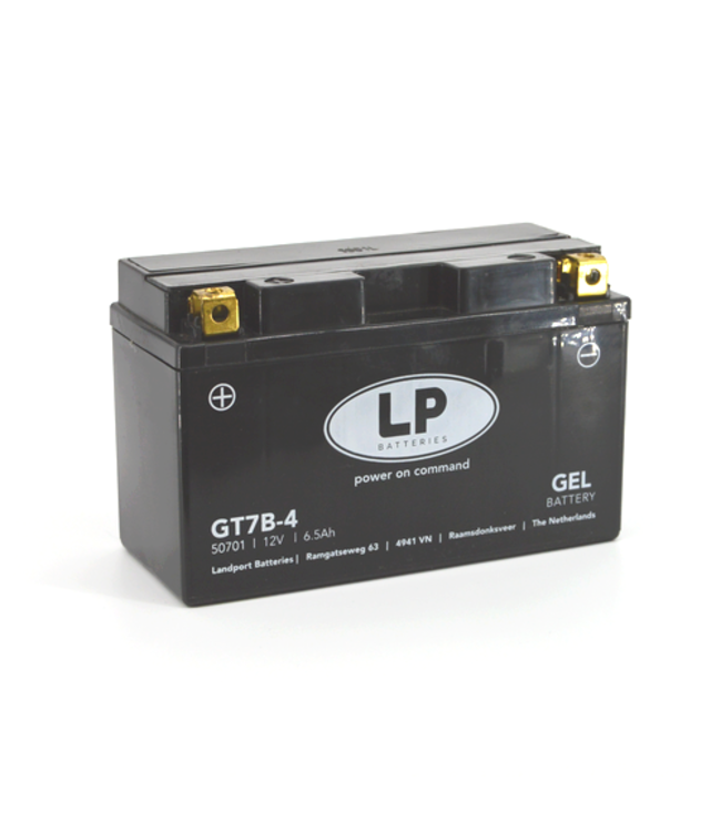 Landport (LP) LT7B-4 motor GEL accu 12 volt 6 ah (50701 - GT7B-4)