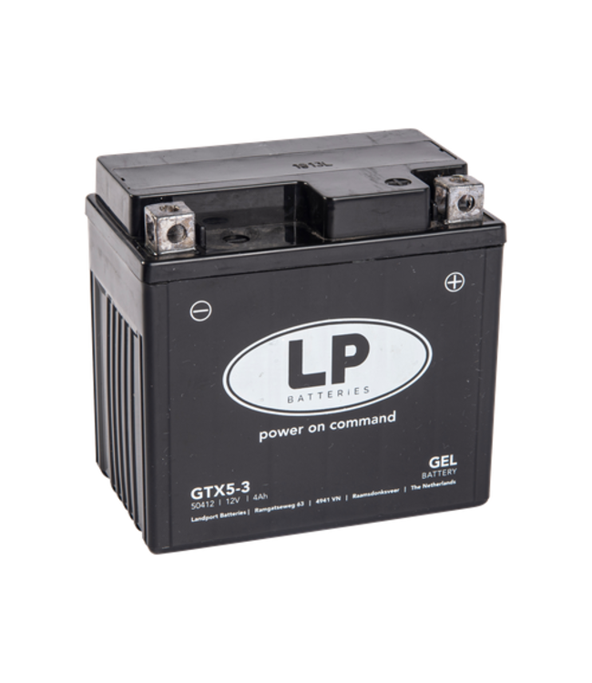 Landport (LP) LTX5-3 motor GEL accu 12 volt 5,0 ah (50412 - GTX5-3)
