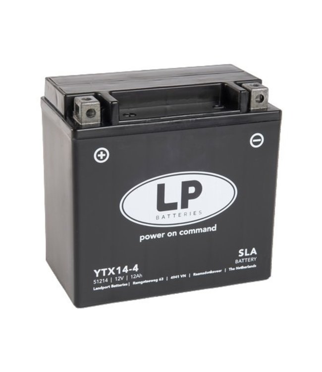 Landport (LP) SLA LTX14-4 AGM motor accu 12 volt 12,0 ah (51214 - YTX14-4)