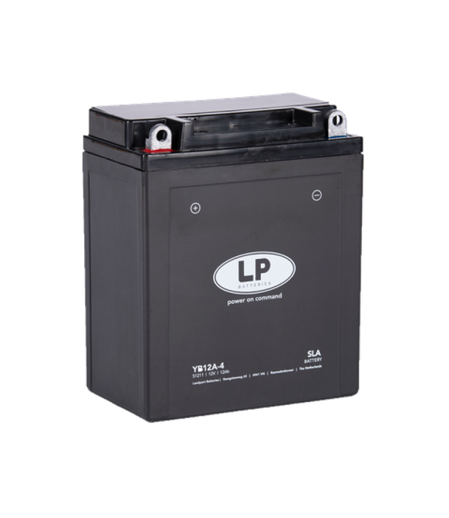 Landport (LP) SLA LB12A-4 AGM motor accu 12 volt 12 ah (51211 - YB12A-4)