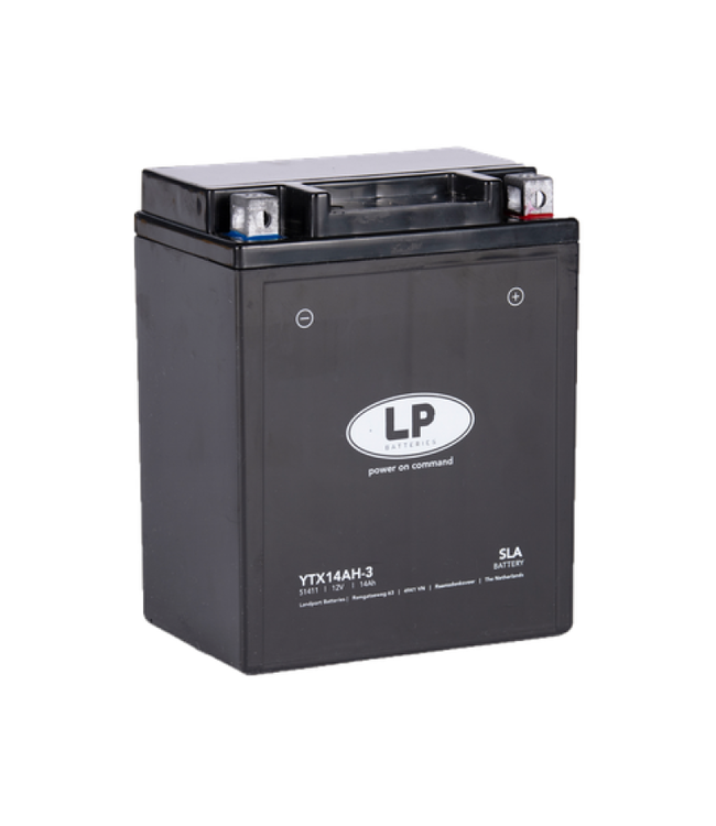 Landport (LP) SLA LTX14AH-3 AGM motor accu 12 volt 14 ah (51411 - YTX14AH-3)