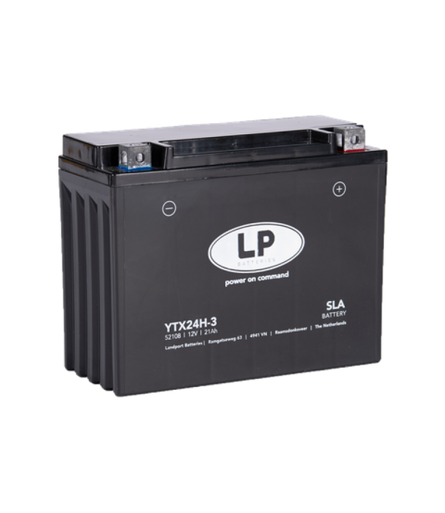 Landport (LP) SLA YTX24H-3 AGM motor accu 12 volt 21 ah (52108 - MS LTX24H-3)