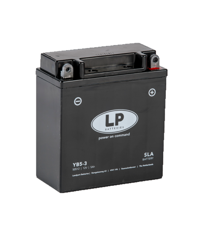 Landport (LP) SLA YB5-3 AGM motor accu 12 volt 5 ah (50512 - MS LB5-3)