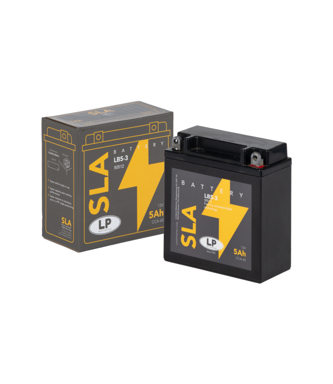 Landport (LP) SLA LB5-3 AGM motor accu 12 volt 5 ah (50512 - YB5-3)