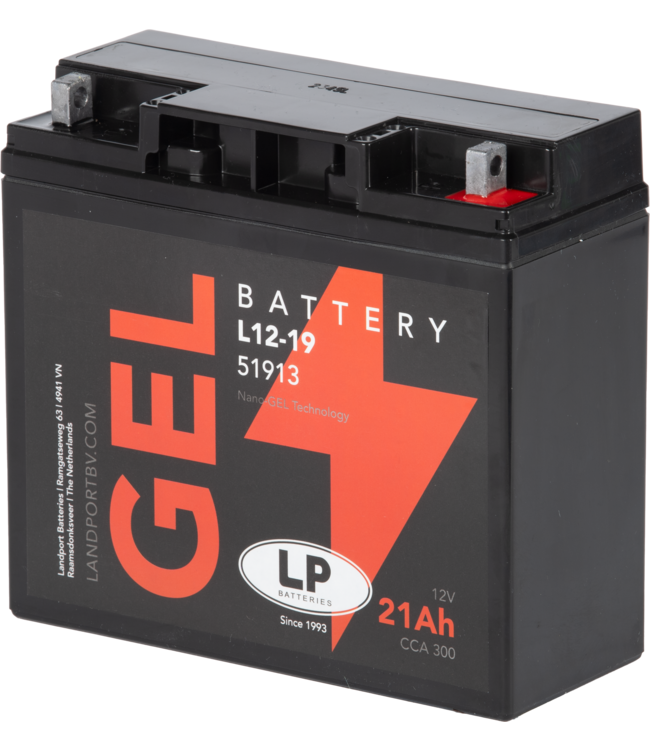 Landport (LP) L12-19 motor GEL accu 12 volt 21,0 ah (51913 - G12-19)