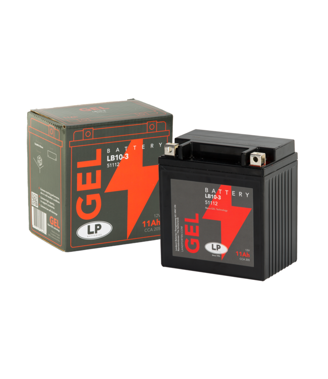 Landport (LP) LB10-3 motor GEL accu 12 volt 11,0 ah (51112 - GB10L-A2)