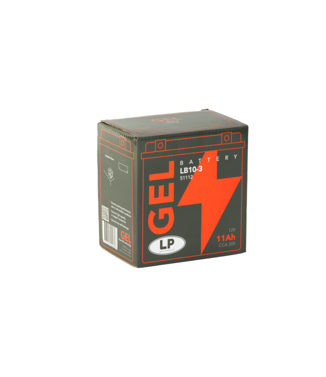 Landport (LP) LB10-3 motor GEL accu 12 volt 11,0 ah (51112 - GB10L-A2)