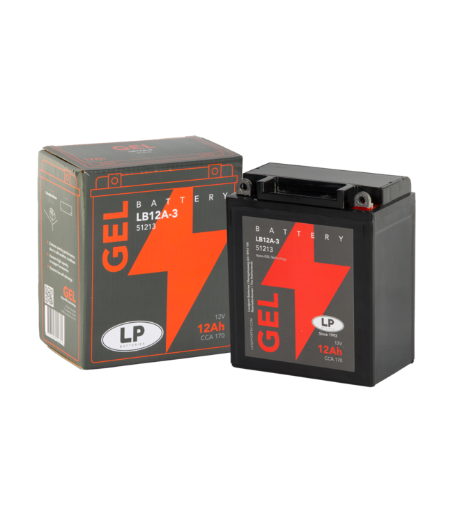 Landport (LP) LB12A-3 motor GEL accu 12 volt 12,0 ah (51213 - GB12AL-A)