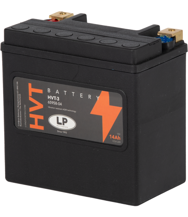 Landport (LP) HVT-3 Harley accu AGM 12 volt 14 ah (MH HVT 3)