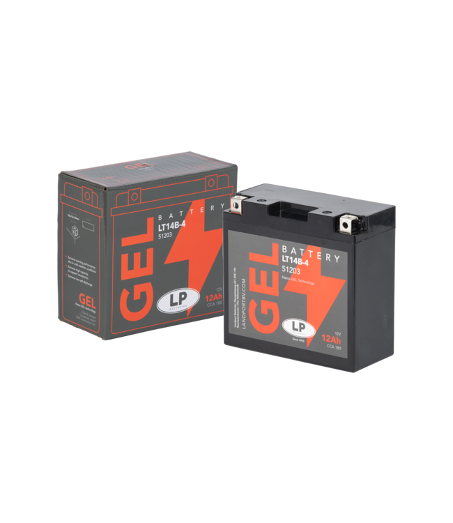 Landport (LP) LT14B-4 motor GEL accu 12 volt 12,0 ah (51203 - GT14B-4)