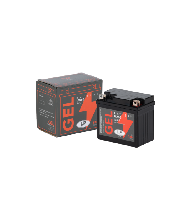 Landport (LP) LTX5-3 motor GEL accu 12 volt 5,0 ah (50412 - GTX5-3)