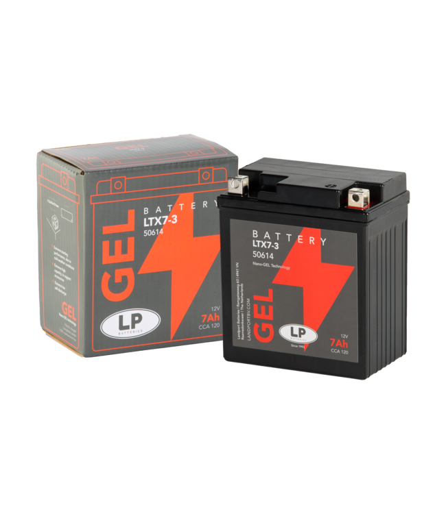 Landport (LP) LTX7-3 motor GEL accu 12 volt 7 ah (50614 - GTX7-3)