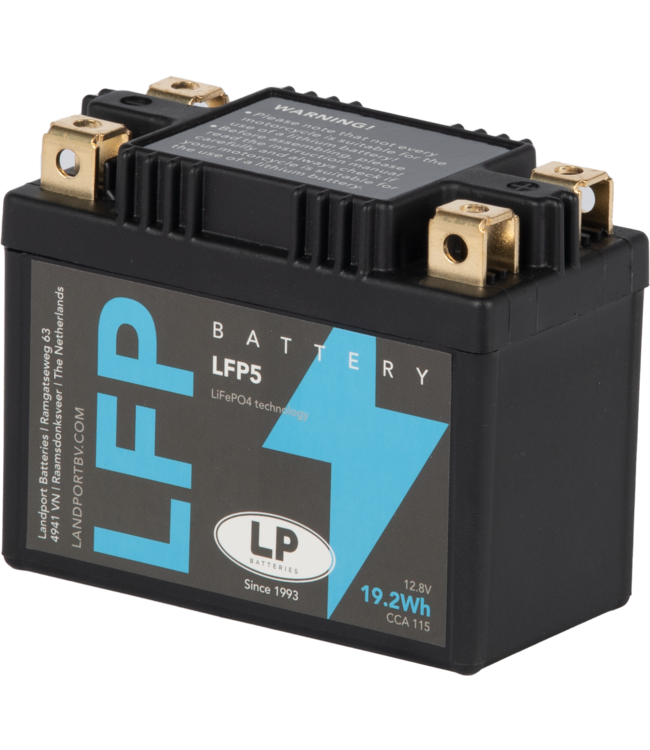 Landport (LP) LFP5 12 volt 19,2 Wh ﻿Lithium LiFePO4 motor accu