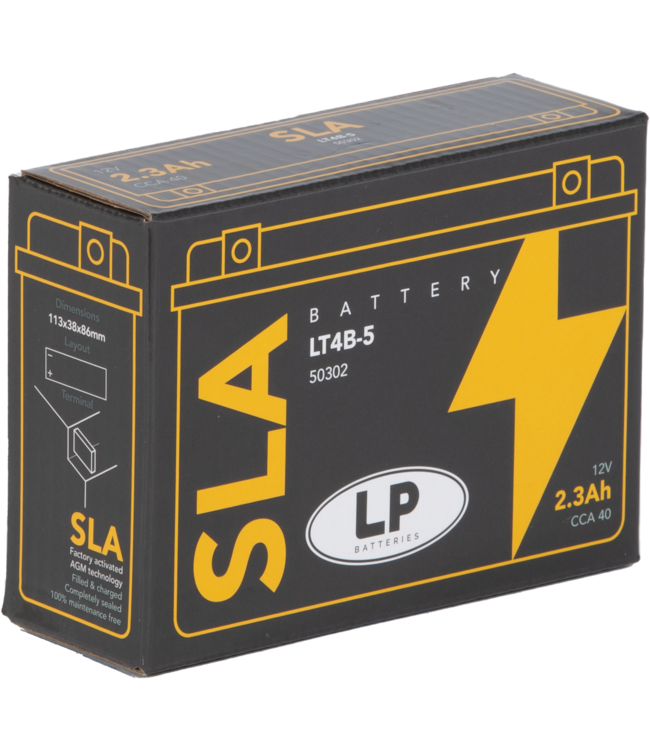 Landport (LP) SLA LT4B-5 AGM motor accu 12 volt 2,3 ah (50302 - YT4B-5)